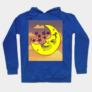 Luminous Moon Half Moon Face Hoodie